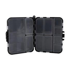 Haofy Tackle Box Organiser, Black 26 Individual Compartments Portable Fishing Baits Sturdy Plastic Storage Box