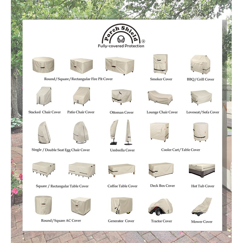 Porch Shield 600D Waterproof and Fade Resistant Outdoor Hot Tub