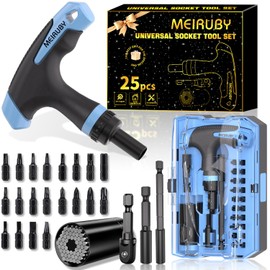 Stocking Stuffers for Adults Men T-Handle Ratchet Driver, Super Universal Socket Tools Set Gifts for Men, Cool Stuff Gadgets Christmas Birthdays Present Ideas Gifts for Husband Dad Handyman Mens Gifts