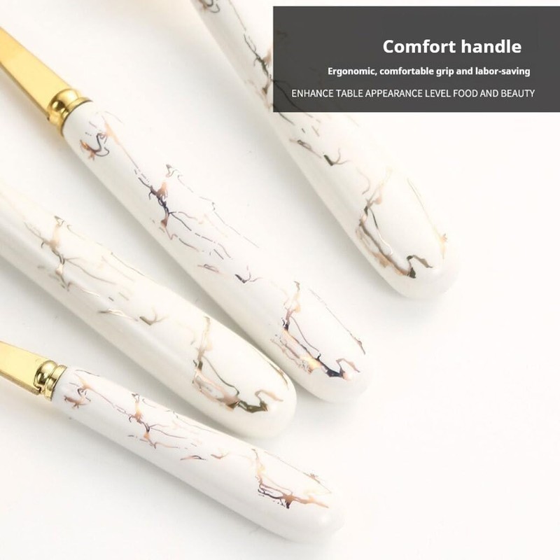 AIXXCUVQ Stainless Steel Cutlery Set Sturdy Lasting Rust Proof Easy