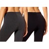 No Nonsense Women's Cotton Legging, Black/Charcoal Grey-2 Pair Pack