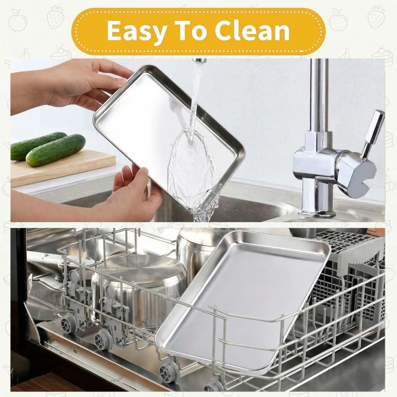 IJRPLM 12 Pack Baking Sheet Stainless Steel, 6.7 x 5