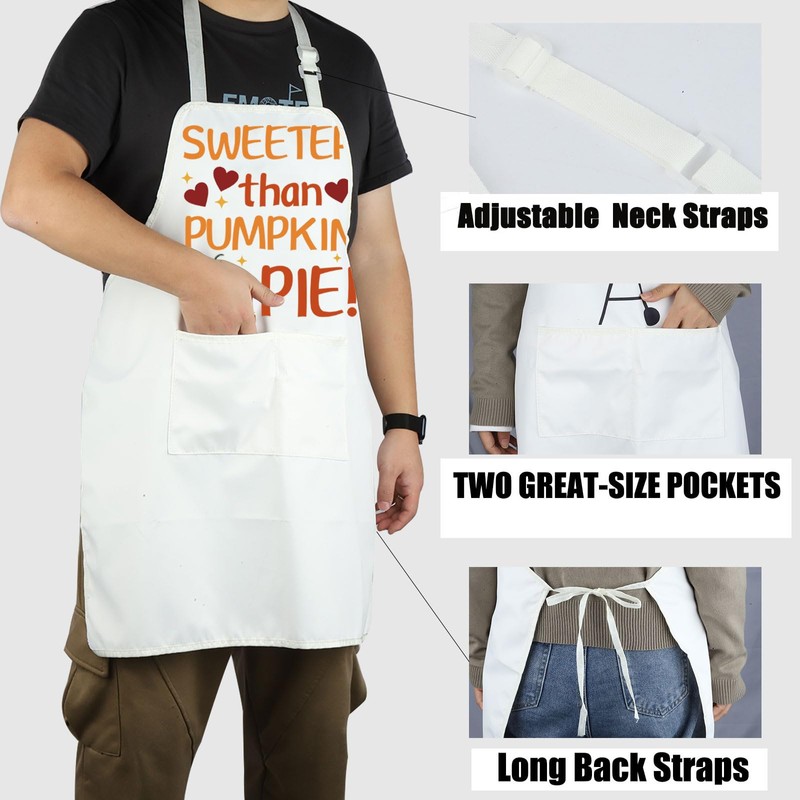CENWA Pumpkin Pie Apron Baker Gift Sweeter Than Pumpkin Pie