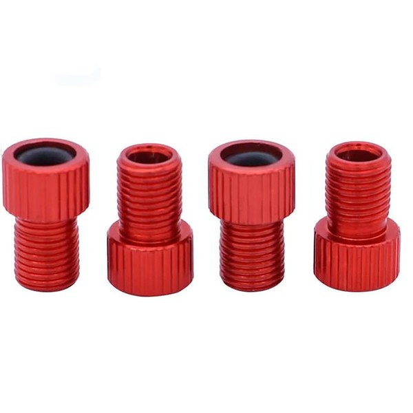 4PCS Bike Tire Valve Adapters Convert Presta to Schrader Aluminum