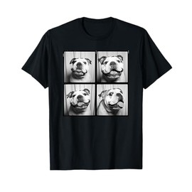 English Bulldog Puppy Face Pet Portrait Bulldog Mom T-Shirt