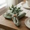 Merzio 6 Pcs Rustic Eucalyptus Napkin Rings Set, Farmhouse Boho