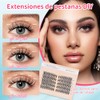 Pestañas Postizas Kit Completo, Kit de Extensión de Pestañas 10-18mm,