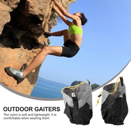 VORCOOL Outdoor Waterproof Gaiters Lighweight Nylon Hiking Boot Gaiters Sand Mud Prevention Gaiters (Black)