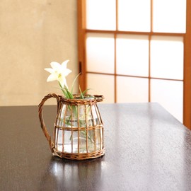 SPICE OF LIFE LYGN1030 Vase Basket Knitting Flower Base Fontane Pitcher 5.9 x 6.5 x 7.1 inches (15 x 16.5 x 18 cm)