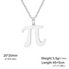 TEAMER Delicate PI Symbol Necklace Lightweight PI Math Symbol Pendant