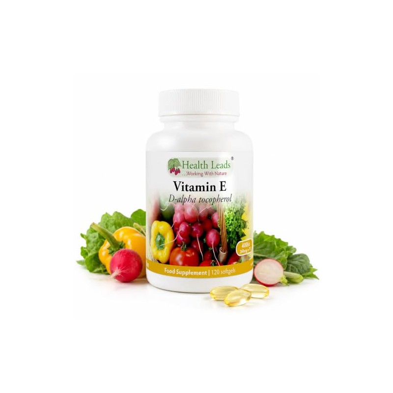 Vitamin E 400IU | Natural D-Alpha Tocopherol | 120 Capsules