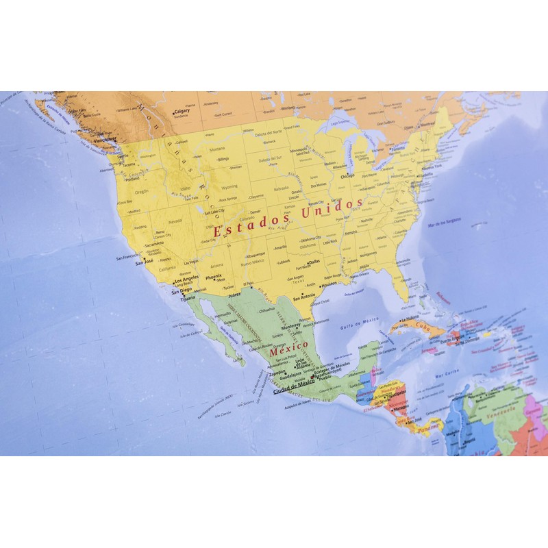 Giant World Map in spanish language (39 X 55) with