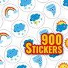 900 Mini Weather 10mm Spot Reward Stickers for Teachers and