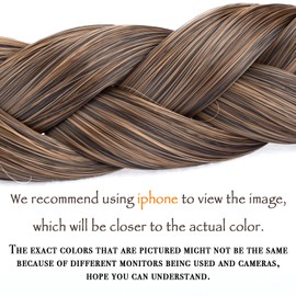 DIGUAN Synthetic Hair Braided Headband Classic Chunky Wide Plaited Braids Elastic Stretch Hairpiece Women Girl Beauty accessory, 55g aHairBeauty (Golden Copper)