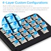 Koolertron 23-Key One-Handed Mechanical Keypad, Blue LED Backlit Portable Mini