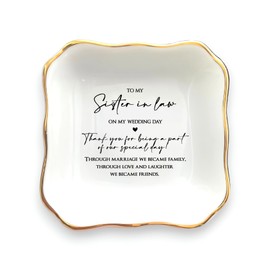 To My Sister In Law Gift Ring Dish, Jewelry Dish, Thank You Gift, Bridesmaids Gift, Sister Gifts, Bestie Gift, Friend Gifts, Friendship Gifts, Sister In Law Gift, Wedding Day Gift, Maid of Honor Gift