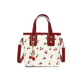 Rosesky Small Cute Shoulder Bag for Women Cherry Mini Tote Purses Coquette Aesthetic Crossbody Handbag with Cherry Charm