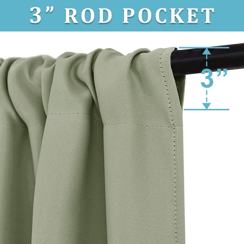 RYB HOME Blackout Curtains for Kitchen, Over Sink Privacy Curtains