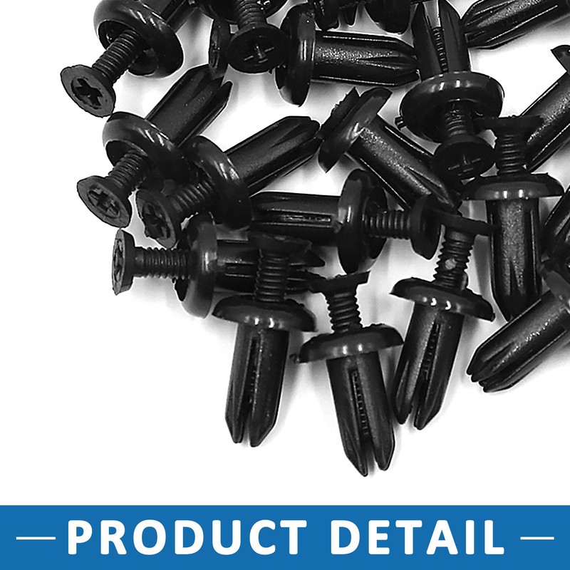 A ABSOPRO Car Push in Rivet Fastener Bumper Clips Plastic