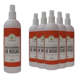 Productos Mart Mexico Tónico Facial Multivitaminico De Rosas  (500ml) 6 Pack