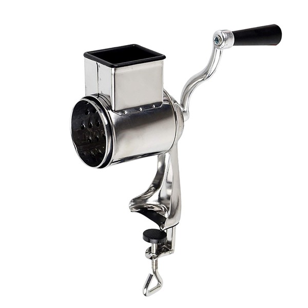 KOLHGNSE Stainless Steel Rotary Grater with 5 Interchangeable Drum Blades,