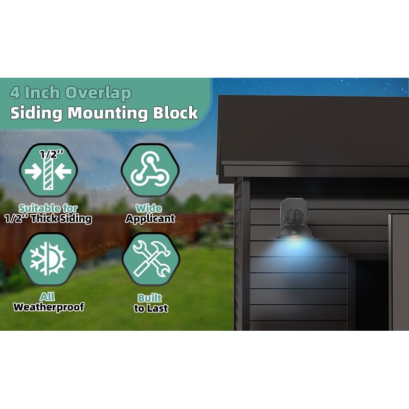 Siding Mounting Block, Great Appearance 8141DBL Built-in Electrical Box Outdoor