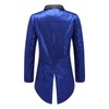 Cloudstyle Mens Sequin Tailcoat Swallowtail Suit Jacket Party Show Tux