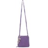 Catwalk Collection Leather Cross-Body Bag- Lena - Purple