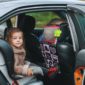 teytoy Tummy Time Mirror Infant Toys Newborn Toys 0-3 Months Brain Developmental Baby Mirror Tummy Time Toys Black and White High Contrast Baby Toys 4 6 9 12 Month Boys Girls Crawling Sensory Toy