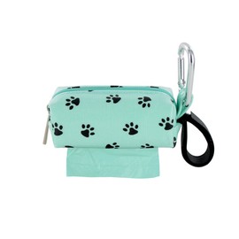 Doggie Walk Bags DB1-SEASQP Square Duffel Paw Print Bag, Seafoam