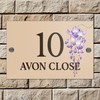 Badgemaster Modern Desert Beige House Number Sign Plaque Stainless Steel