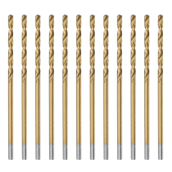 uxcell 1.6mm Drill Bits High Speed Steel Straight Shank 48mm