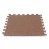 10pcs Cotton Linen Interlocking Carpet Tiles Anti Slip Floor Protection