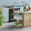 smusei 4 Tier Water Bottle Storage Rack Metal Water Bottle