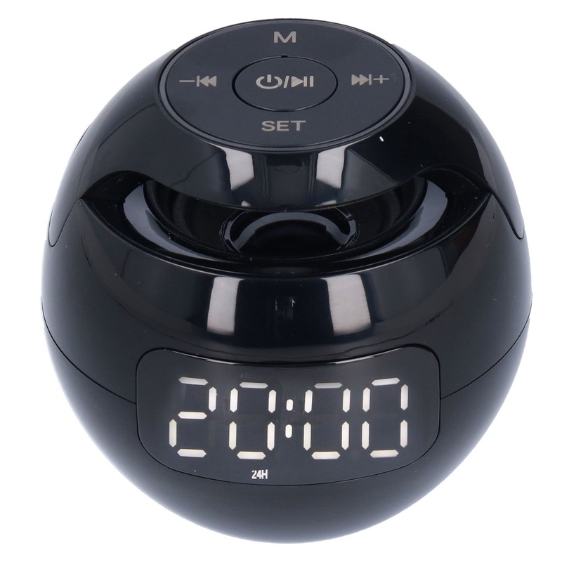 Multifunctional Bluetooth 5.0 Alarm Clock Speaker Rechargeable Ball Shape Portable