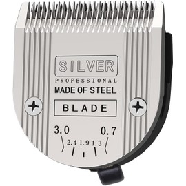 Adjustable 5 in 1 Blades Dog Grooming Blades Compatible with Wahl Animal Clipper Arco, Bravura, Chromado, Creativa, Figura, and Motion Pet, Dog, and Horse (Silver/1PCS)