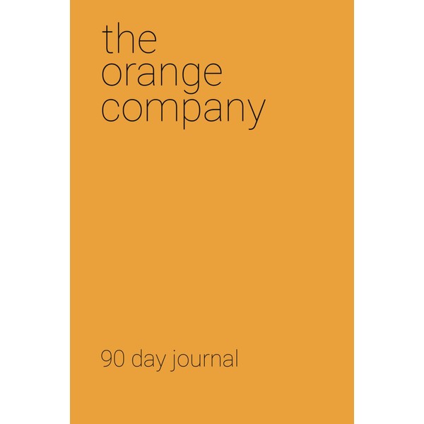 3 Month 90 Day Journal Orange Minimalist Planner By the