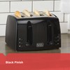 BLACK+DECKER 4-Slice Toaster, TR1410BD, Extra-Wide, 7 Shade Settings, Crumb Trays,