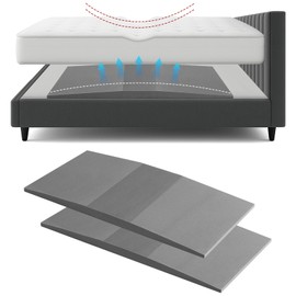 Geelin 2 Pcs Sagging Mattress Support Bed Boards for Under Mattress Support High Density Foam Insert Pad to Fix Sinking Bed with Flat Top Foam for Sagging Repair Extends Life (47"x25"x2",Gray)