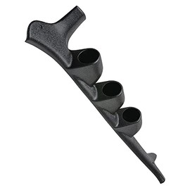 GlowShift Black Triple Pillar Gauge Pod Compatible with Ford F-Series F-250 F-350 OBS IDI 1982-1986 - ABS Plastic - Mounts (3) 2-1/16" (52mm) Gauges to Truck's A-Pillar