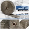 Auto Dynasty Exhaust Header Heat Wraps Roll with 5 Steel