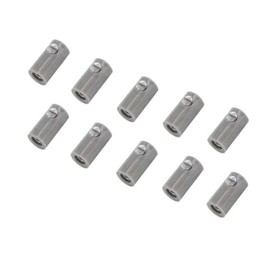 WITTKOWARE 2.6 mm Dwarf Couplings with Screw Connection (Suitable for 2.6 mm Dwarf Plugs), Pack of 10, Grey