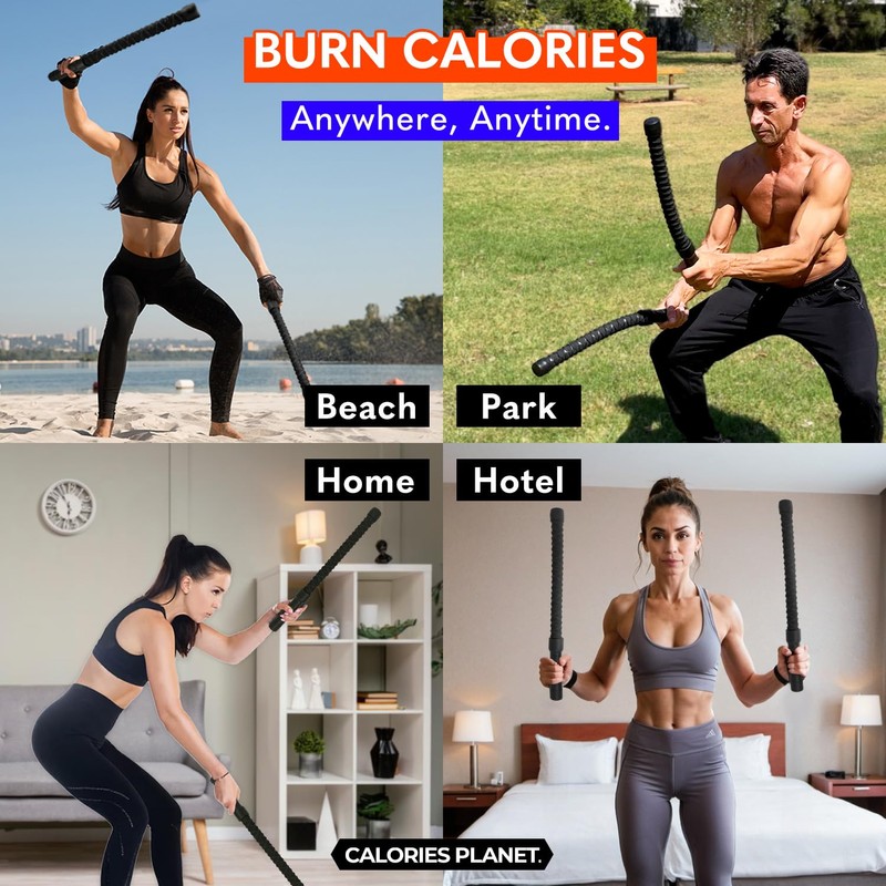 Calories Planet X1 Ropeless Battle Rope for Home Gym, HIIT