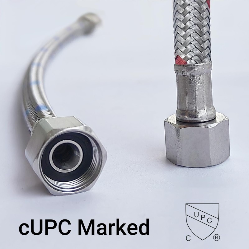 Faucet Water Supply Line Extension 3/8“ M-F Hose Extender, 13