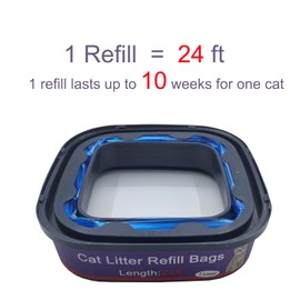 4 Pack Cat Litter Refill Bags Cartridges Compatible with Genie Cat Standard, Plus and XL Pails Odor Control