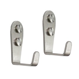 TOOLSTAR Stainless Steel Heavy Duty Hook, Outdoor Wall Mounted Hanger Hook, Coat Towel Hooks for Bathroom Kitchen Pool (J Shape Silver, S)