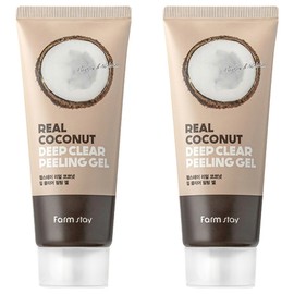 Farm Stay Real Coconut Deep Clear Peeling Gel, 100ml, 2 pcs / 팜스테이 리얼 코코넛 딥 클리어 필링 젤, 100ml, 2개