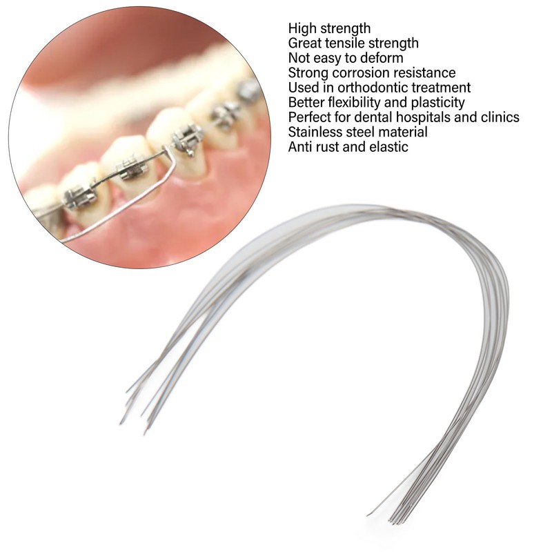 50pcs Dental Orthodontic Arch Wire Stainless Steel Orthodontic Rectangular Arch