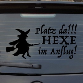 Car Space Da. Witch by. Sticker Rear Window Sticker, matt black