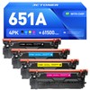 651A Toner Cartridge Set 4-Pack with Chip Replacement for HP